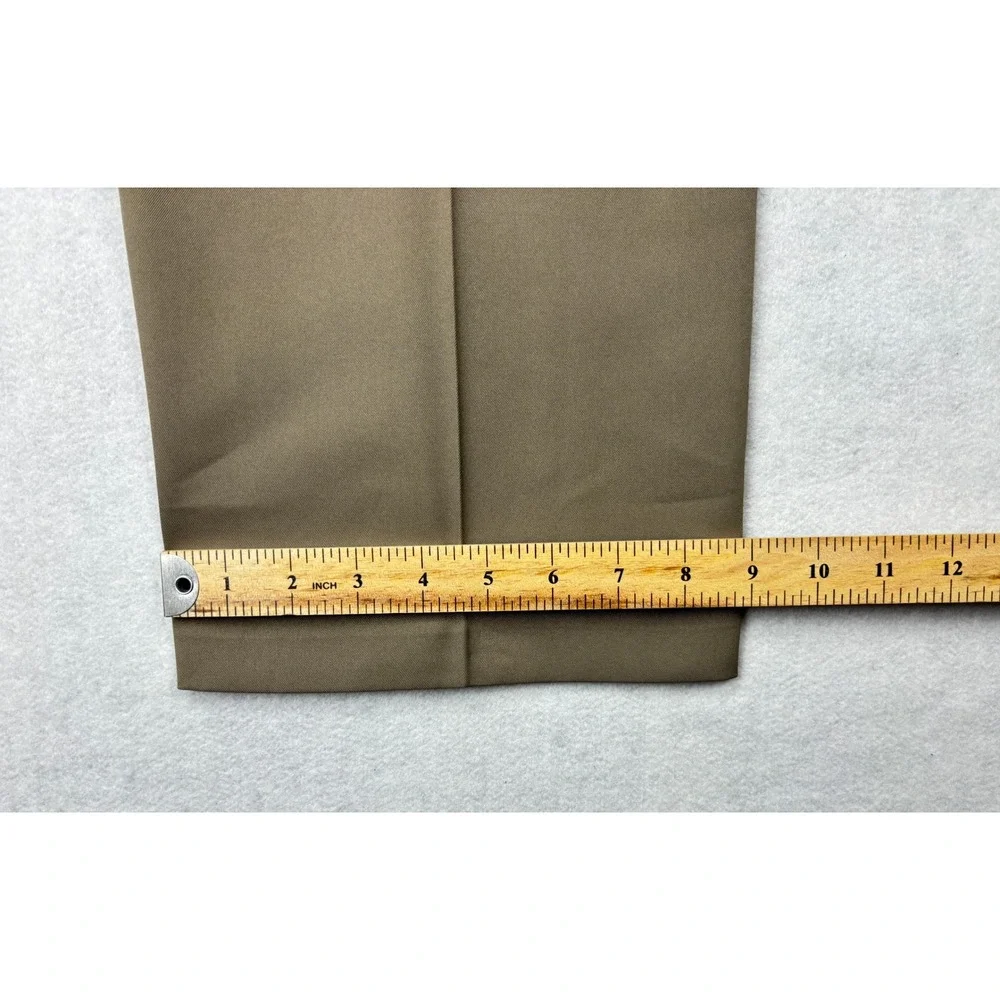 Haggar‎ eCLO Dress Pants Mens 36x29 Medium Taupe Flex Gabardine Flat Front NWT